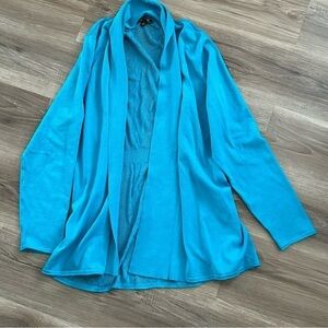 Lety and Me Turquoise Open front Cardigan Women Sz 2X